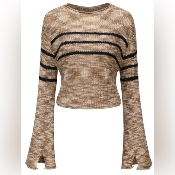 SHEIN Striped Pattern Crop Sweater size Small - Picture 5 of 11